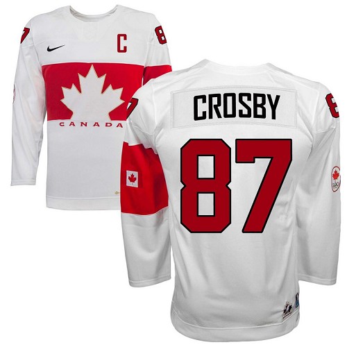 Olympic Hockey Team Canada #87 Sidney Crosby Authentic Weiß Heim 2014